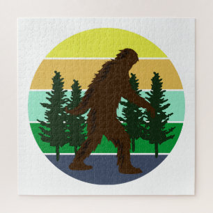 Puzzle Croyant Sasquatch   Vintage Sunset Bigfoot