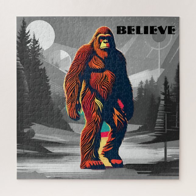 Puzzle Croyez en la citation de Mystery Bigfoot pour l'av (Vertical)
