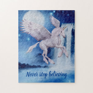 Puzzle Croyez Unicorn Waterfall Inspirational