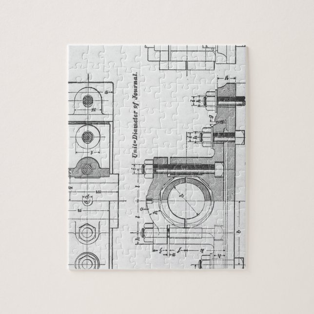 Puzzle Cru de machines de modèle d'ingénierie (Vertical)