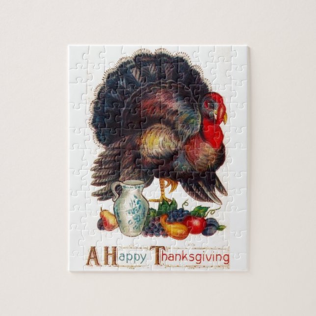 Puzzle Cru Turquie de bon thanksgiving (Vertical)