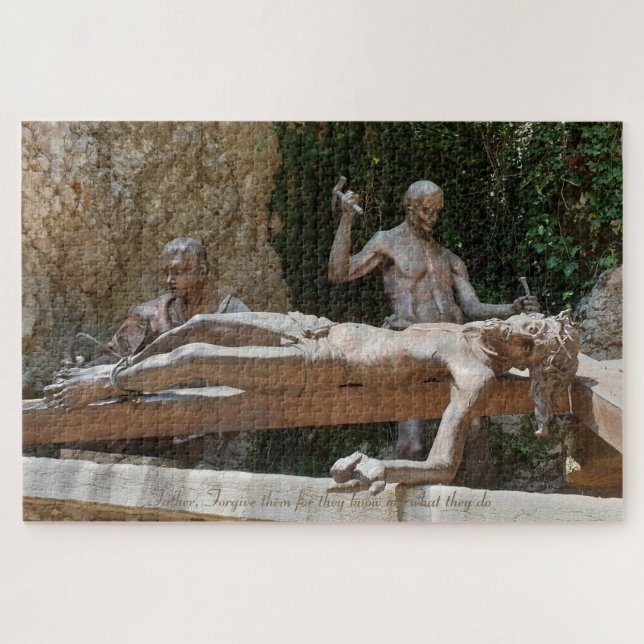 Puzzle Crucifixion Jésus Christ cloué à la croix (Horizontal)
