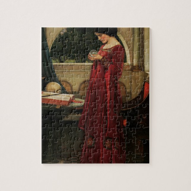 Puzzle Crystal Ball Woman Waterhouse Peinture (Vertical)