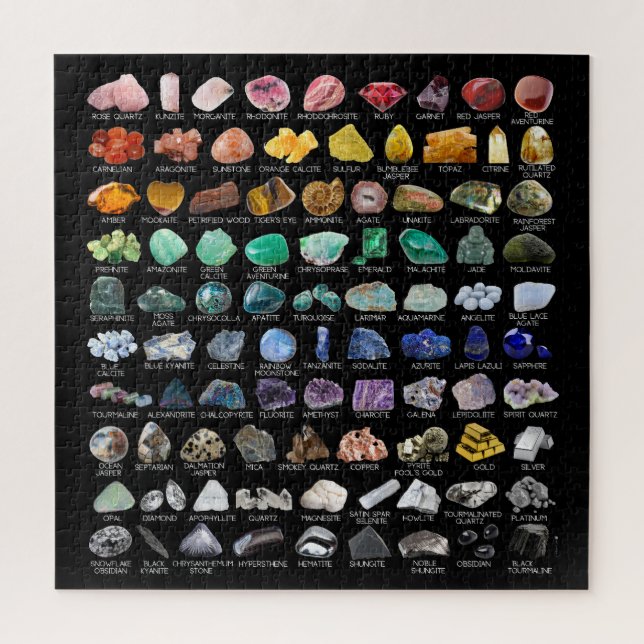 Puzzle Crystal Collection Rainbow Rocks Carré de géologie (Vertical)