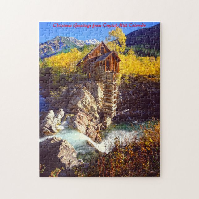 Puzzle Crystal Mill Colorado.voeux de Noël (Vertical)
