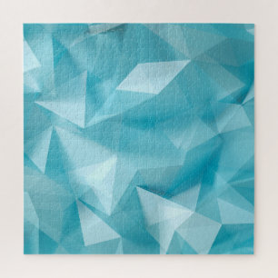 Puzzle Crystals bleu turquoise Triangles Arrière - plan