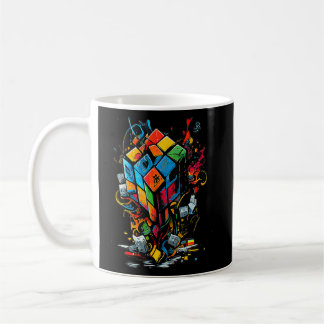 Puzzle Cube Exploding Speed Cubing 80's Youth Vint Coffee Mug