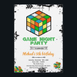 Puzzle Cube Game Party Invitation<br><div class="desc">Puzzle Cube Game Night Party Invitation</div>