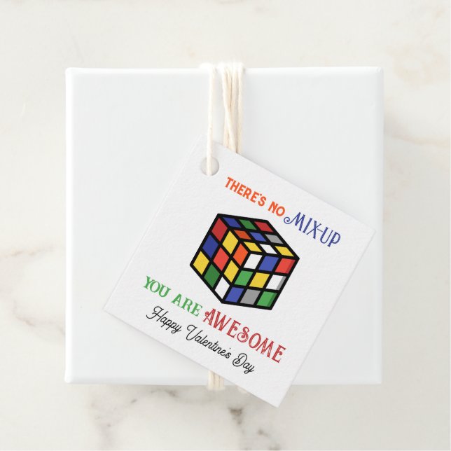 Puzzle Cube Valentine Favour Tags (In Situ)