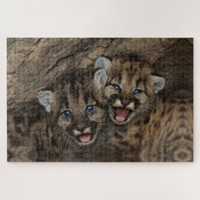 Puzzle Cubes de Lion de montagne (Horizontal)