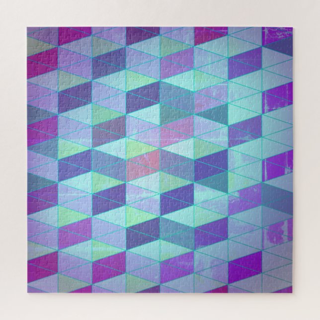 Puzzle Cubes en triangles Motif géométrique (Vertical)