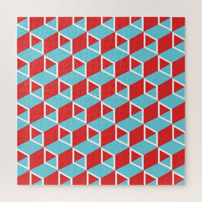 Puzzle Cubes isineux : Arrière - plan Vintage coloré. (Vertical)