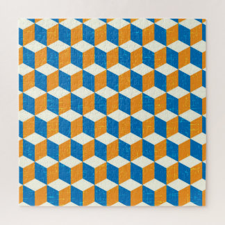 Puzzle Cubes isométriques rétro, illusion géométrique