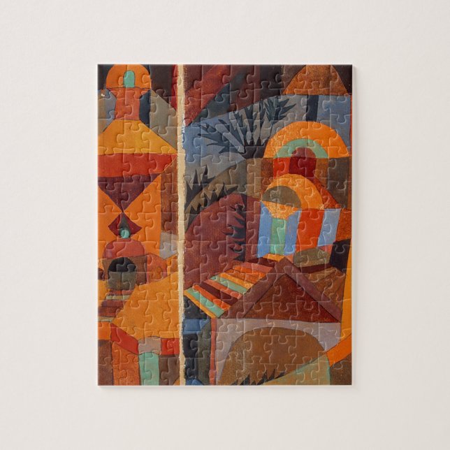 Puzzle Cubisme Abstrait coloré Klee Temple Gardens (Vertical)