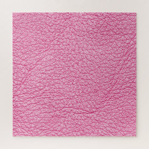 Puzzle Cuir rose gros plan, arrière - plan texturé.
