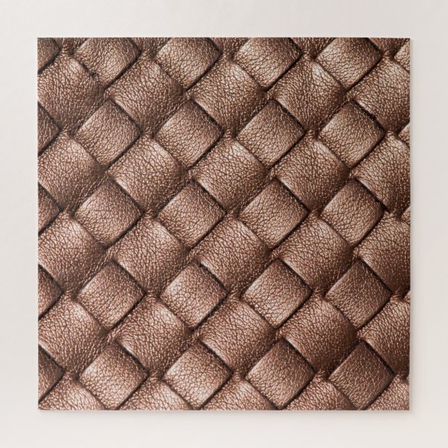 Puzzle Cuir tissé, arrière - plan couleur bronze. (Vertical)