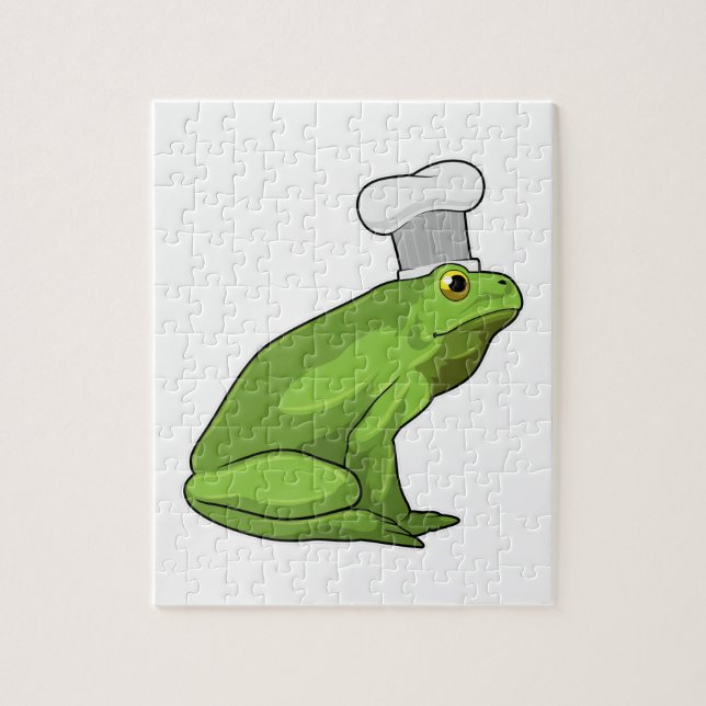 Puzzle Cuire la grenouille avec casquette (Vertical)