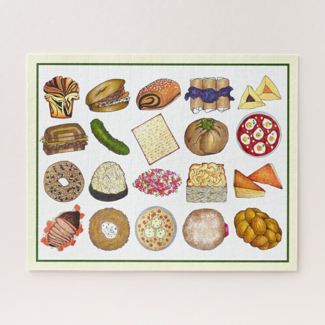 Puzzle Cuisine juive Cuisine Dîner de Vacances Aliments I (Horizontal)