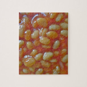 Puzzle cuit au four/puzzle d'haricots avec l'étain