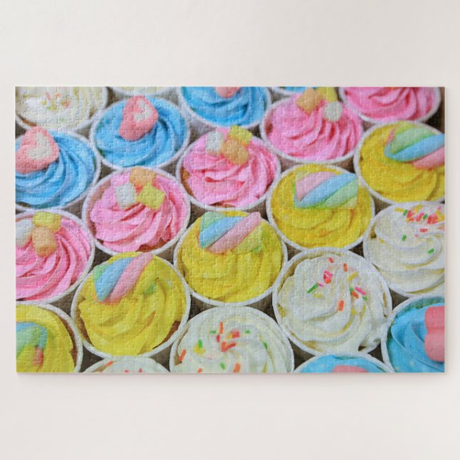 Puzzle Cupcakes avec Frosting Pastel (Horizontal)