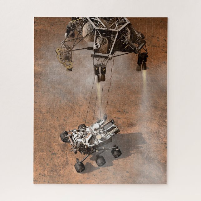 Puzzle Curiosity Arrivant Sur La Surface Martienne. (Vertical)