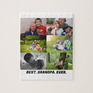 Puzzle Custom Best grand-père ever 6 photo collage
