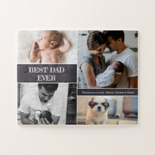 Puzzle Custom Best Papa ever Photo Collage Noël