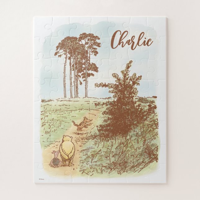 Puzzle Custom Classic Winnie le Pooh 100 acres Bois (Vertical)