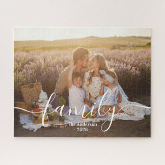 Puzzle Custom Family Photo – Personalized Last Name 