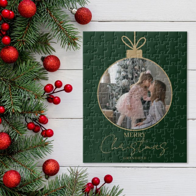 Puzzle custom photo collage Merry Christmas bauble (Créateur téléchargé)