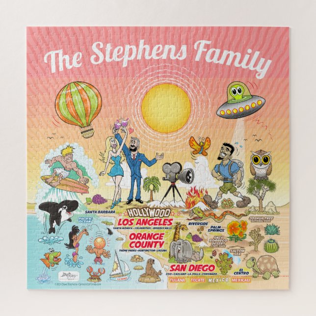 Puzzle Custom Sunny Sud Californie (Vertical)