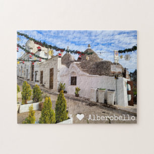 Puzzle Custom text, trulli houses in Alberobello