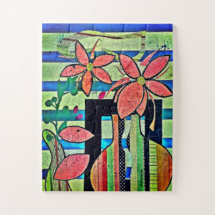 Puzzle "Cut Flower Collage"