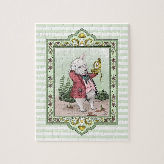 Puzzle Cute Alice au pays des merveilles Art du lapin bla (Vertical)