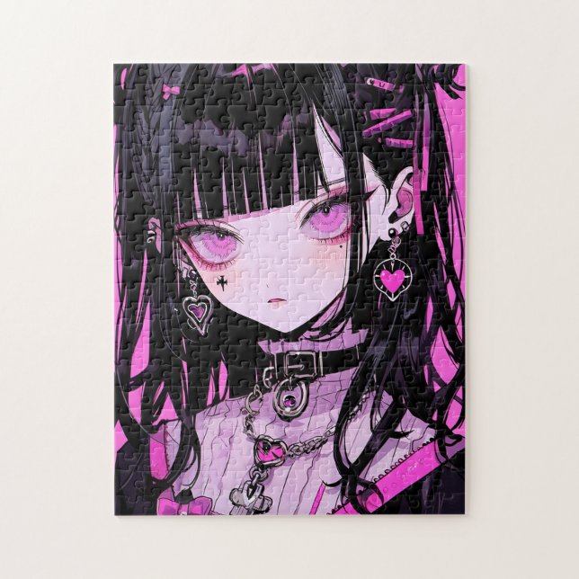 Puzzle Cute Anime Goth Girl (Vertical)