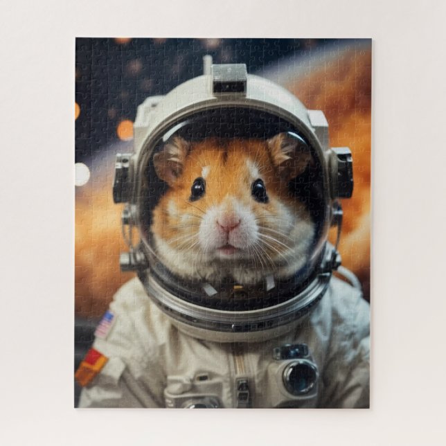 Puzzle Cute astronaute spatiale Hamster (Vertical)