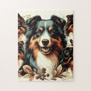 Puzzle Cute Australian Shepherd Peinture
