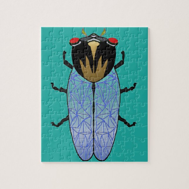 Puzzle Cute Black Cicada (Vertical)