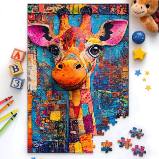 Puzzle Cute Colorful Giraffe