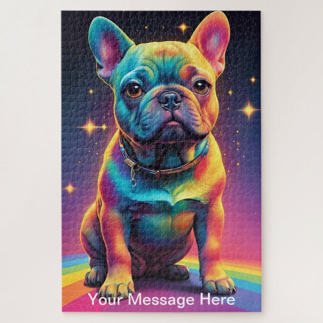 Puzzle Cute Cosmic Chien Chien Coquelicot Vibrant Arc En  (Vertical)