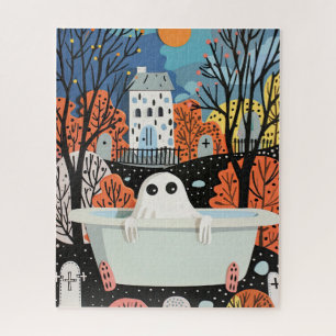 Puzzle Cute fantôme dans la baignoire 3D Halloween papier