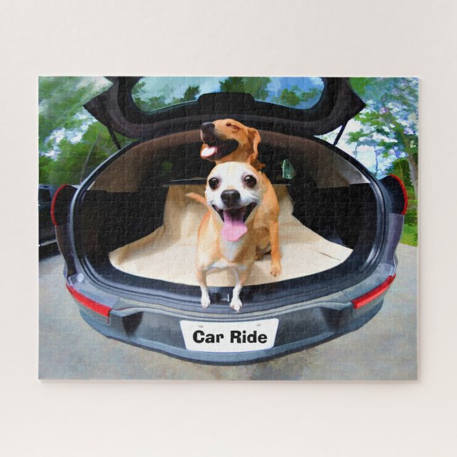 Puzzle Cute Funny Dogs Going (Horizontal)