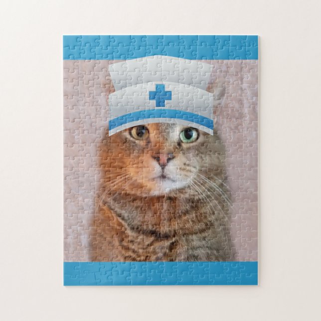 Puzzle Cute infirmière chat (Vertical)