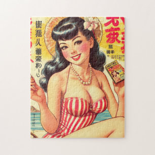 Puzzle Cute japonaise Vintage fille