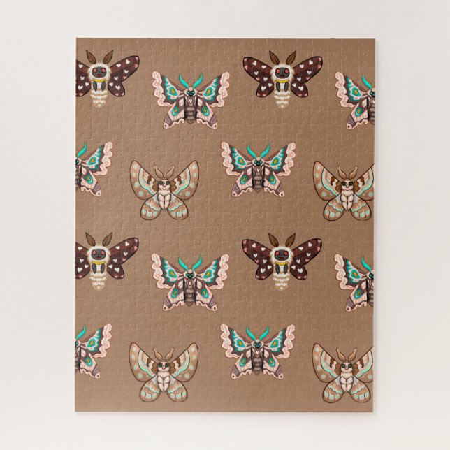 Puzzle Cute Kawaii Chibi Moths (Vertical)