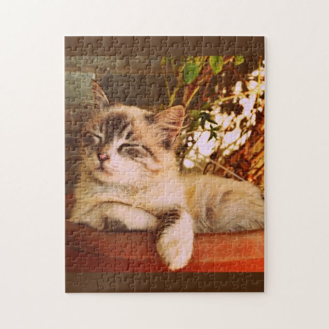 Puzzle Cute Kitten Sommeil (Vertical)