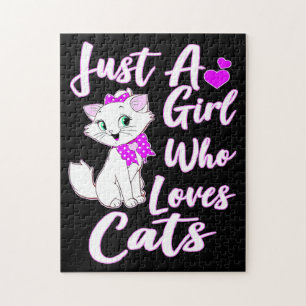 Puzzle Cute Kitty Juste Une Fille Qui Aime Les Chats