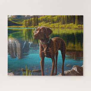 Puzzle Cute Lab Chien Chocolat Labrador Retriever