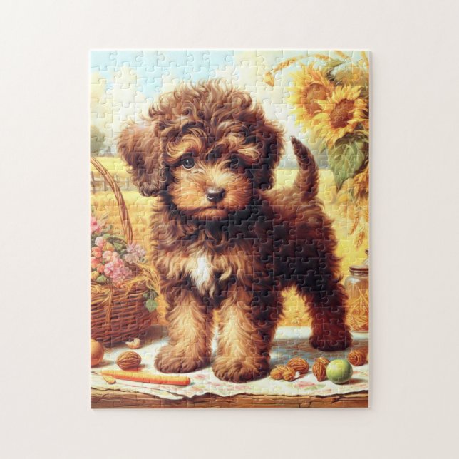 Puzzle Cute Lagotto Romagnolo Peinture (Vertical)