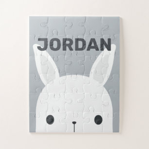 Puzzle Cute Little Bunny Rabbit with Personalized